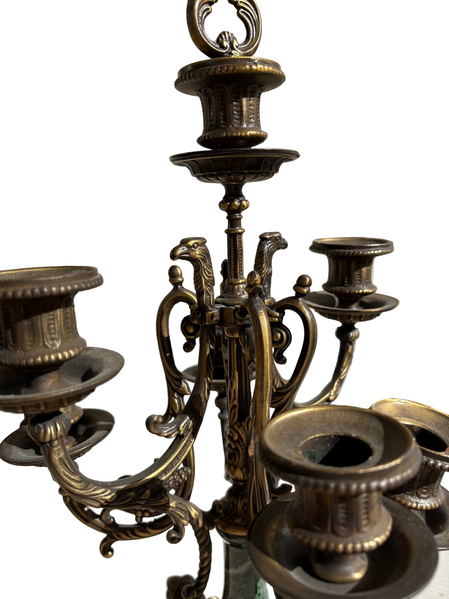 Marble and Bronze Brevettato Candelabras