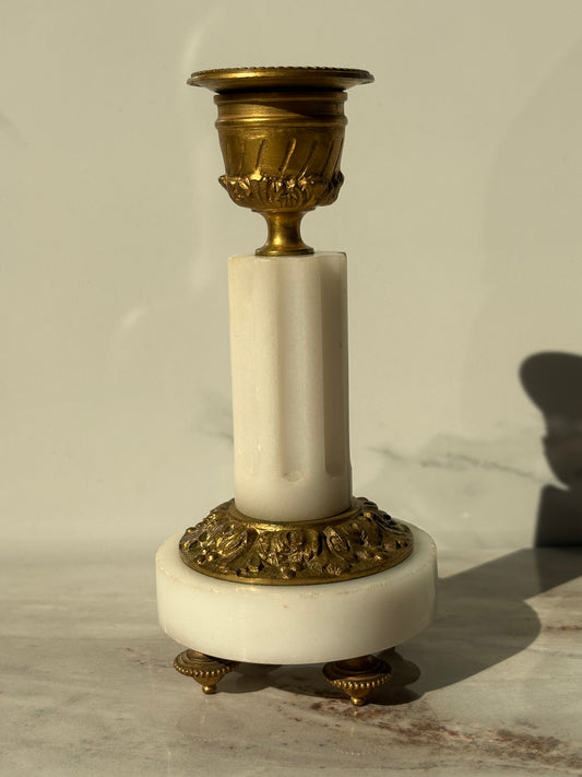 Antique Alabaster Candlestick