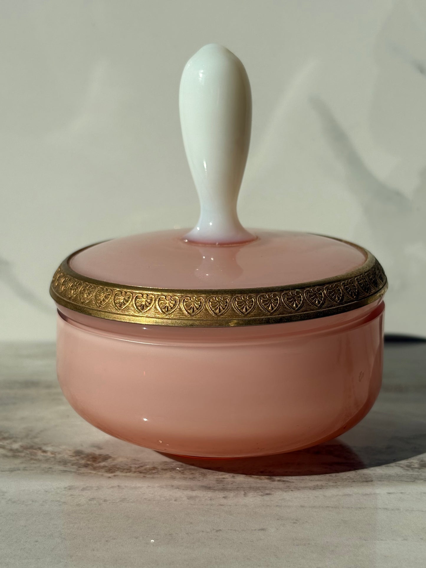 Pink & White Opaline Box