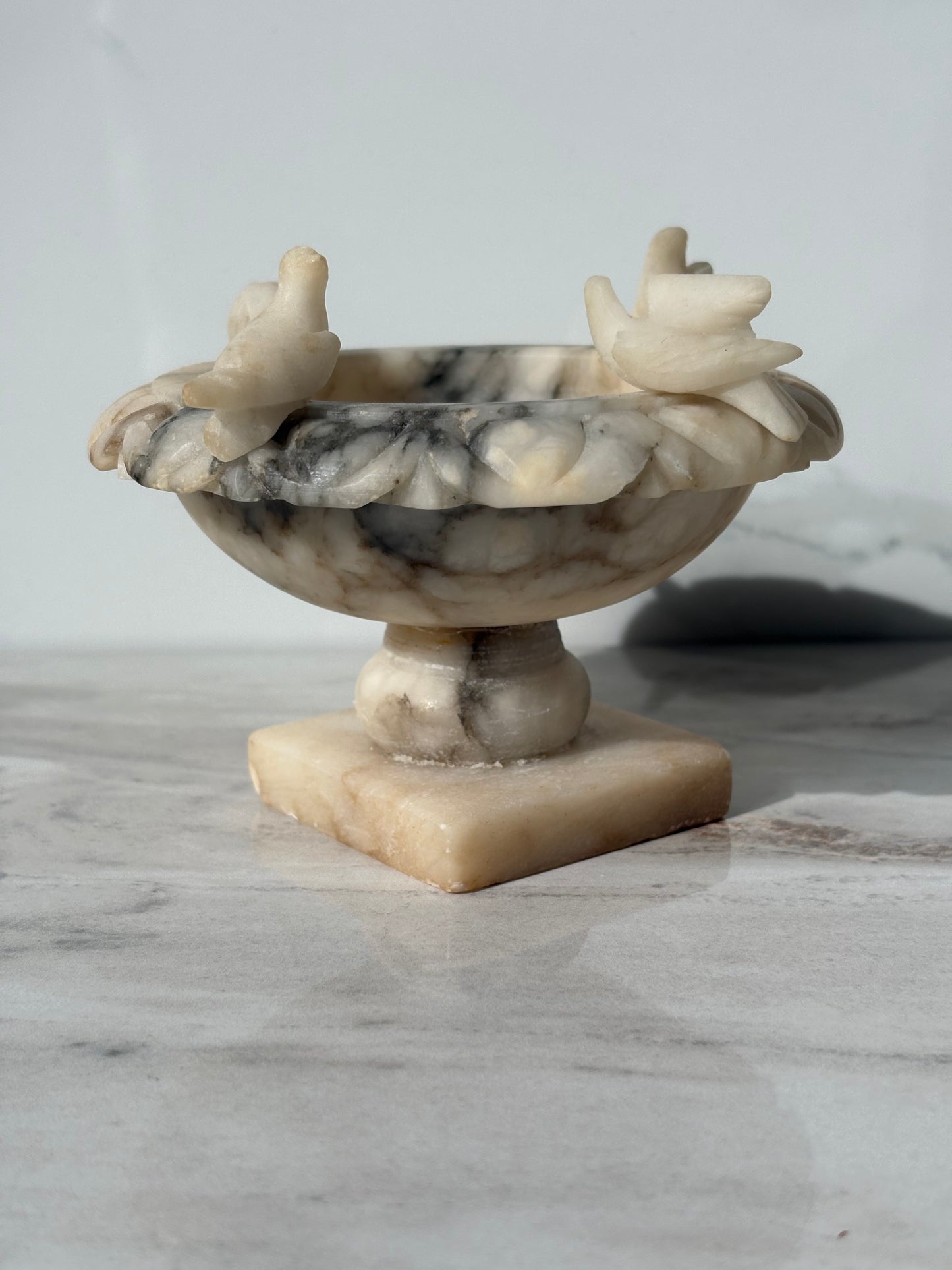 Mini Alabaster Bird Bath