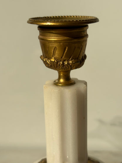 Antique Alabaster Candlestick
