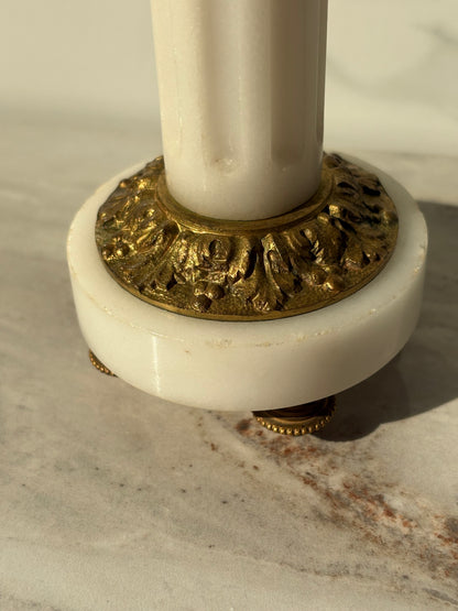 Antique Alabaster Candlestick