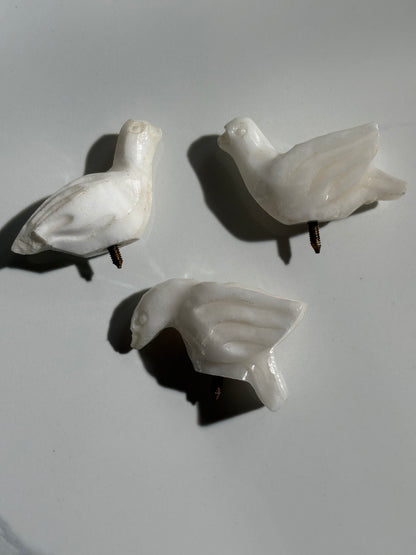 Scalloped Alabaster Bird Bath