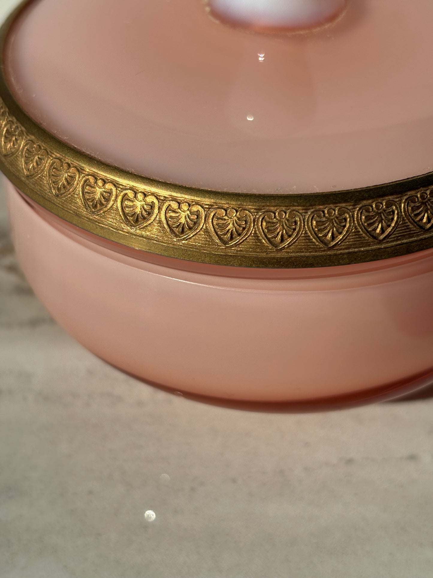 Pink & White Opaline Box