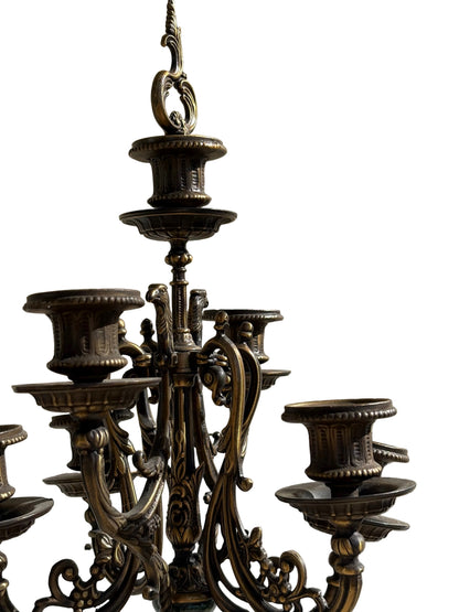 Marble and Bronze Brevettato Candelabras