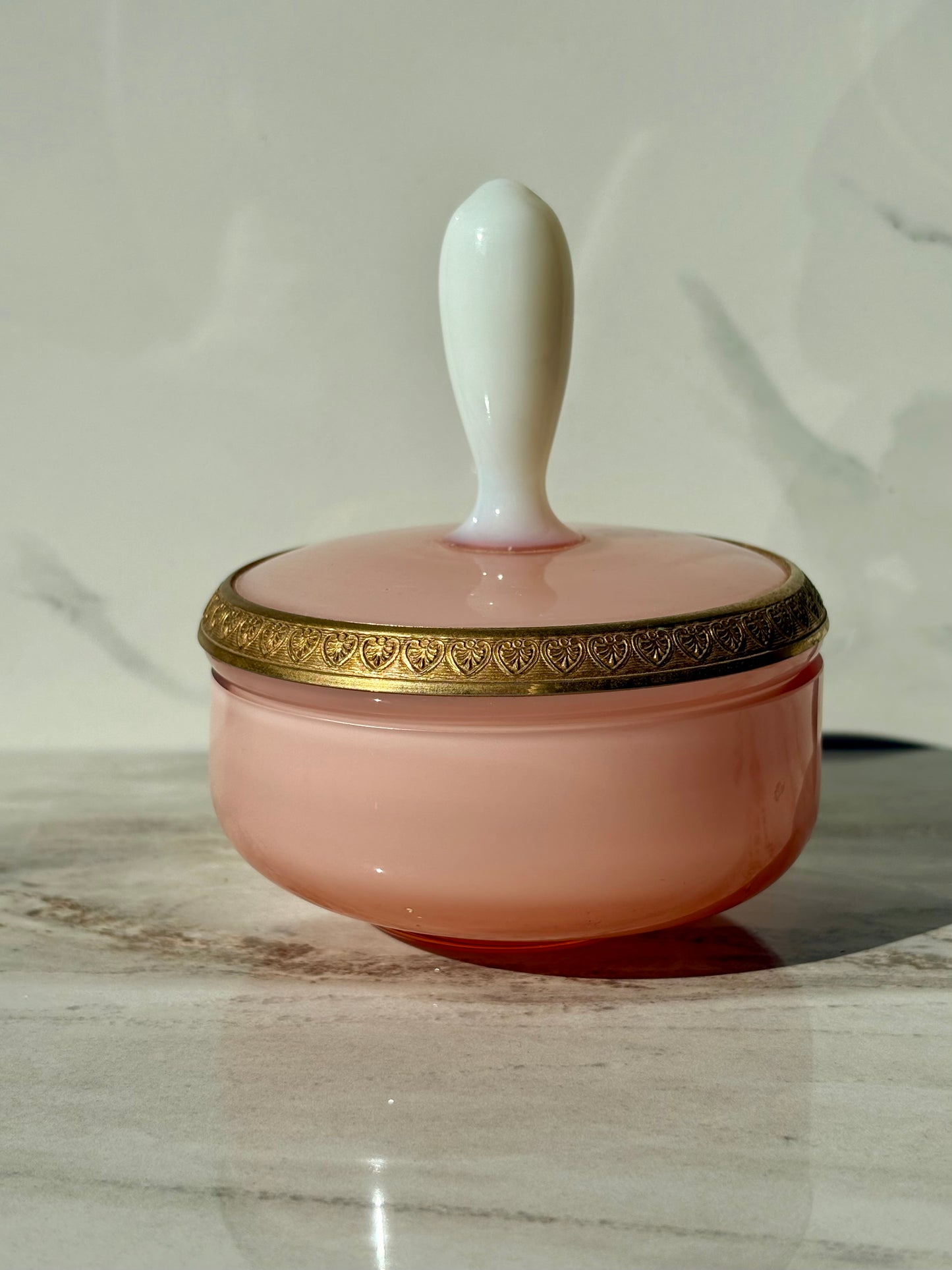 Pink & White Opaline Box
