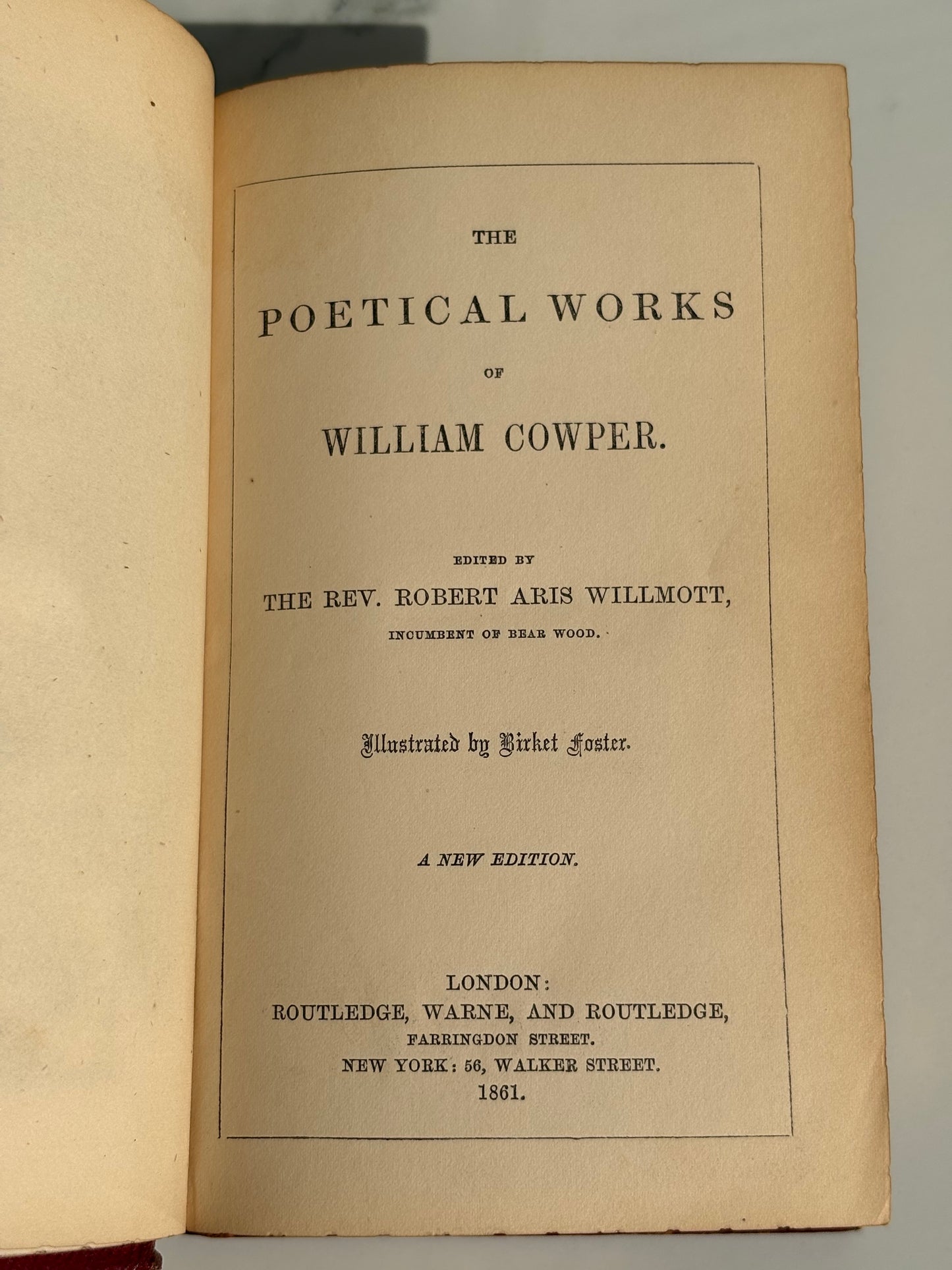 Cowper Poetical Works - Gauffered Edges