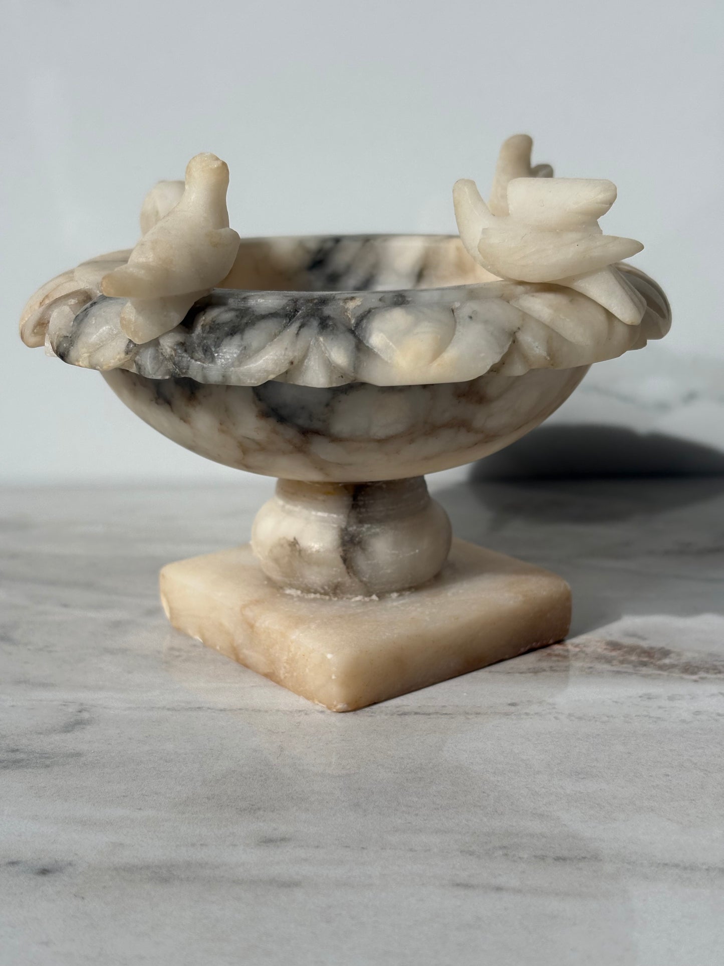 Mini Alabaster Bird Bath