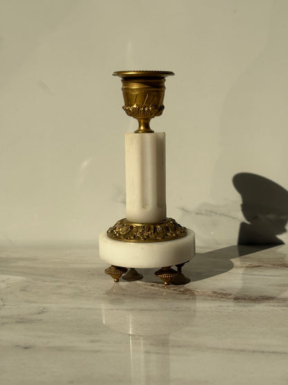 Antique Alabaster Candlestick
